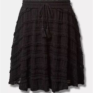 Torrid Mini Lace Smocked Waist Skater Skirt 00(M)
